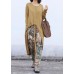 Aesthetic o neck knit outwear oversize yellow asymmetric knitted jackets