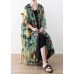 DIY green prints chiffon outwear Women Shape cardigan summer